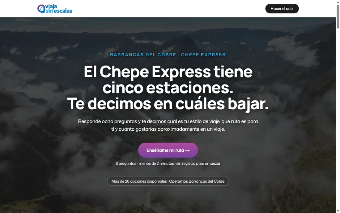 Portada del Quiz del Chepe: «El Chepe Express tiene cinco estaciones. Te decimos en cuáles bajar.»
