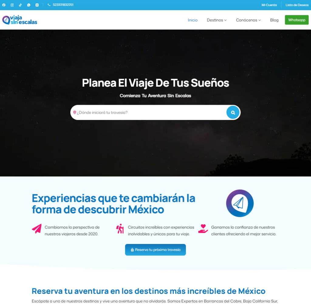Portafolio Viaja Sin Escalas